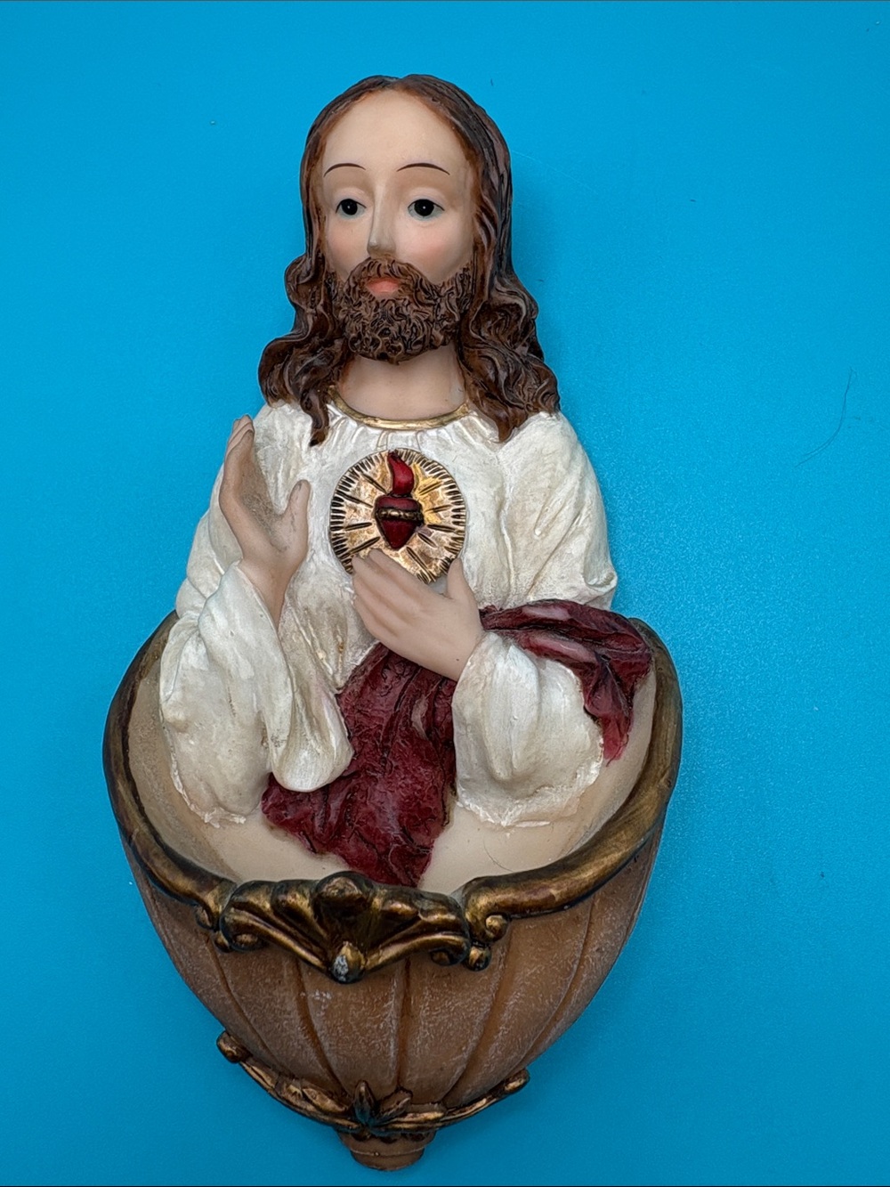 Sacred Heart Jesus Holy Water Font
